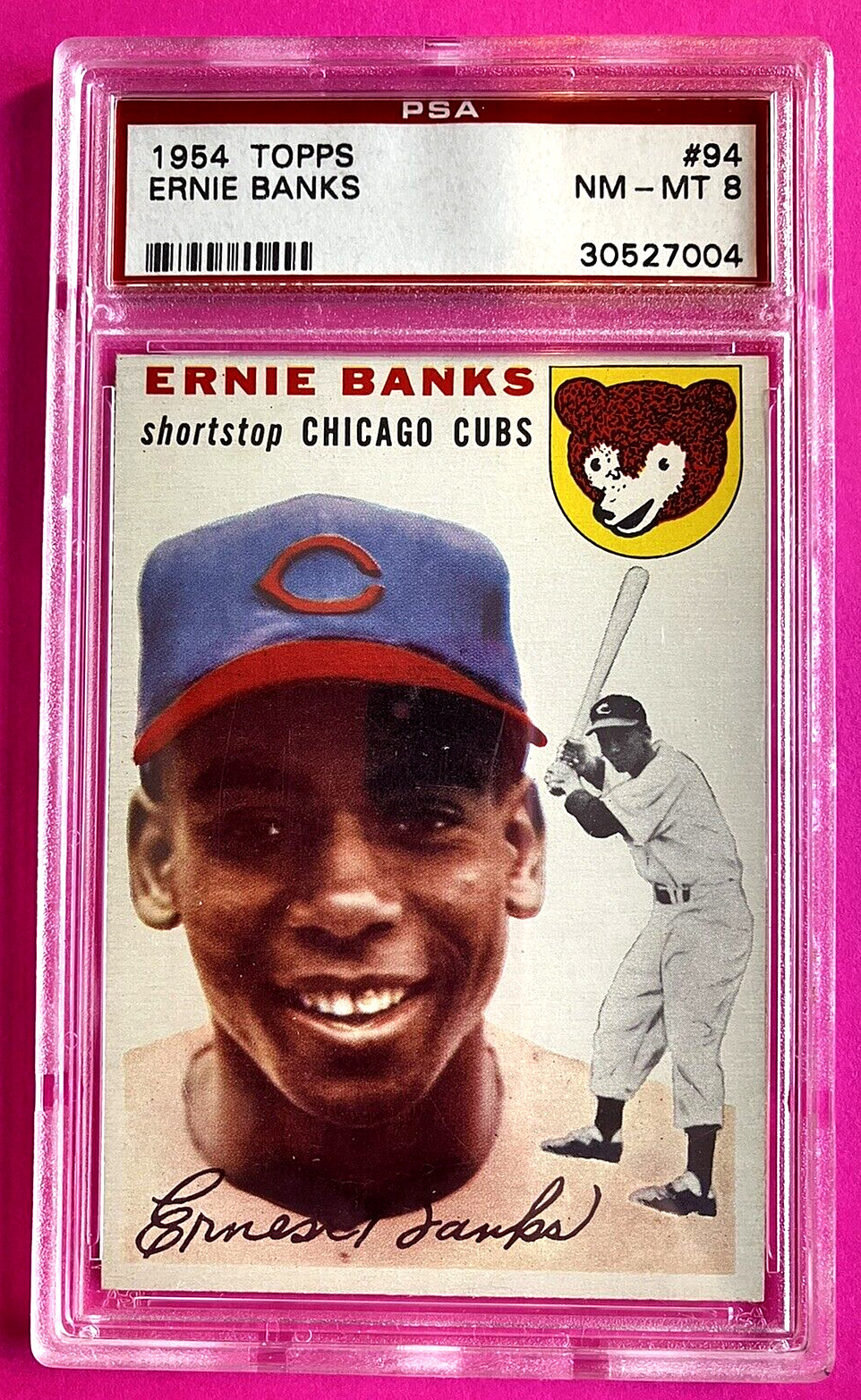 1954 Topps Ernie Banks. PSA 8