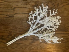 3 Rachel Zoe White Chunky Ice Covered Branches Christmas Tree Picks 18”