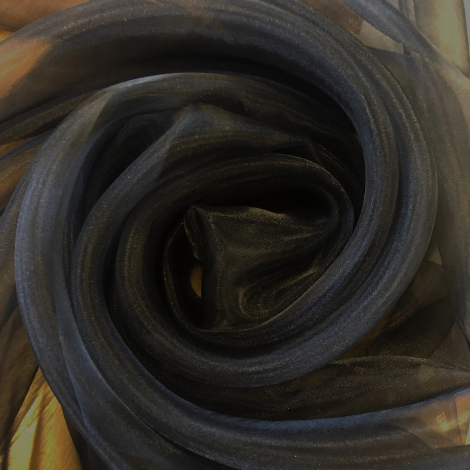 Sheer Organza Fabric   Material 150cm dress DIY black one meter - Image 2 of 2