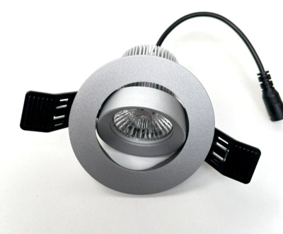 Hochwertige Einbau-Rahmen LED-Spotlights rund silber LED Spotlight und Treiber