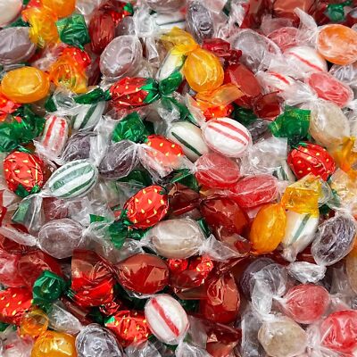 Hard Candy Assortment - Strawberry Bonbons, Ginger Mints, Peppermint, Cinnamon,