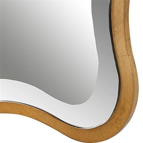 Uttermost Aneta Transitional Style Wood Scalloped Mirror in Gold - Picture 5 of 7