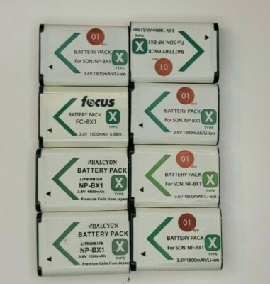 (8 PCS) Mixed Brands NP-BX1 X Type Camera Battery For SONY