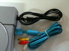 Blue 10ft AV Cable & AC Power Adapter Cord SET for Playstation 1 - NEW