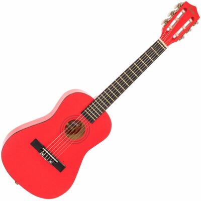 Encore 1/2 Größe Junior Akustikgitarren-Pack ~ metallic rot