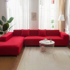 Sofabezug Ecksofa L Form Ecksofa Stretch Sofa Überzug Couchbezug 1/2/3/4 Sitzer