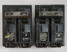 Two Siemens Circuit Breakers Q230 30 Amp And Q220 20 Amp 120/240V 2 Pole