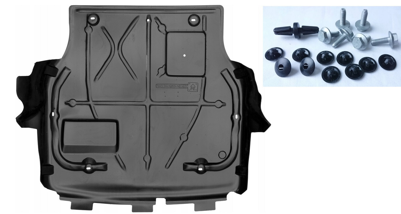 Cache sous moteur VW T5 T6 plaque isolante et anti-projection en ABS noir