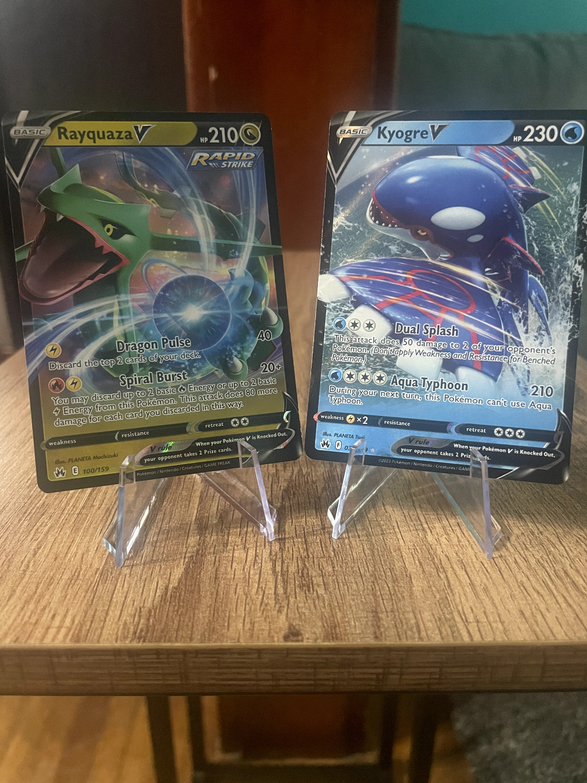 Pokemon Crown Zenith Promo Lot Sea And Sky Rayquaza V 100/159 Kyogre V 37/159 NM