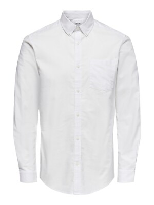 Only & Sons Herren Freizeit Hemd ONSNEIL Slim Fit XS S M L XL XXL Weiss Blau