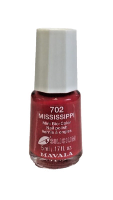 MAVALA 5 ml Nagellack + Silicium Mississippi 702 kräftiges Rot 11-Free Vegan