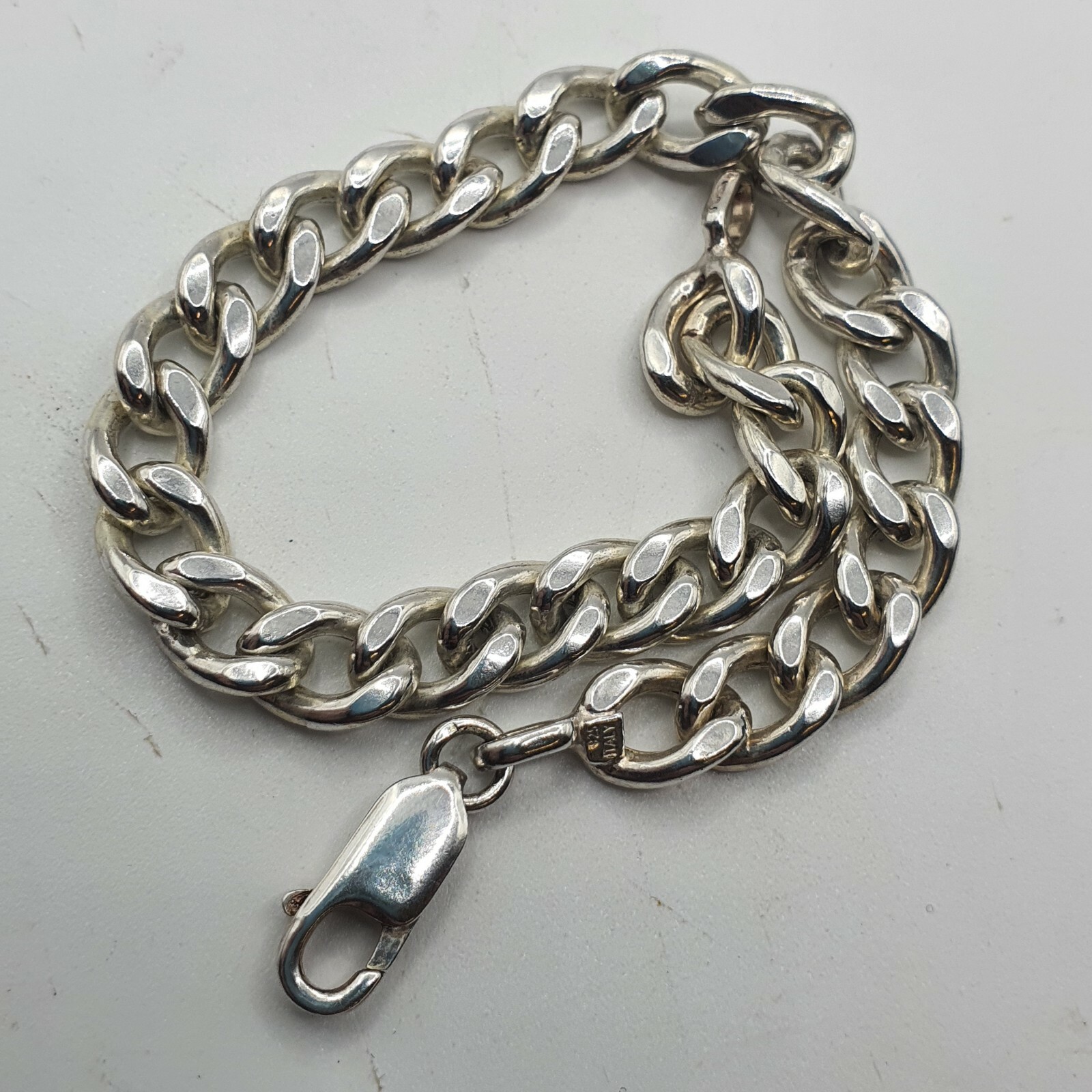 Photo 10 of Sterling Silver Curb Bracelet 7", 7.9g, B94