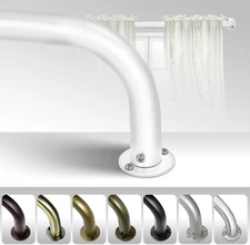 Energy Saving Wrap Around Black Out Return Adjustable Window Curtain Metal Rod