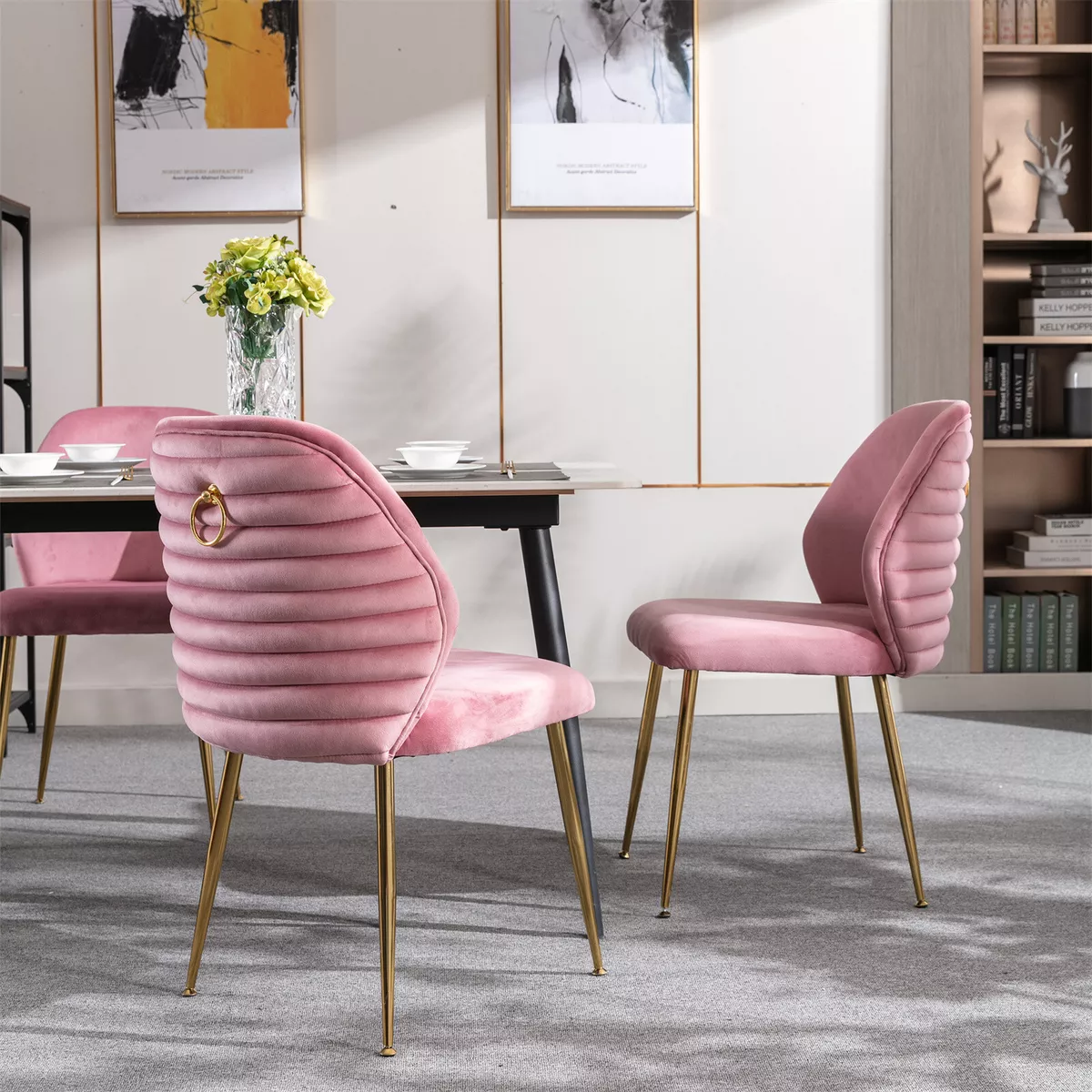 Pink accent chairs online set of 2