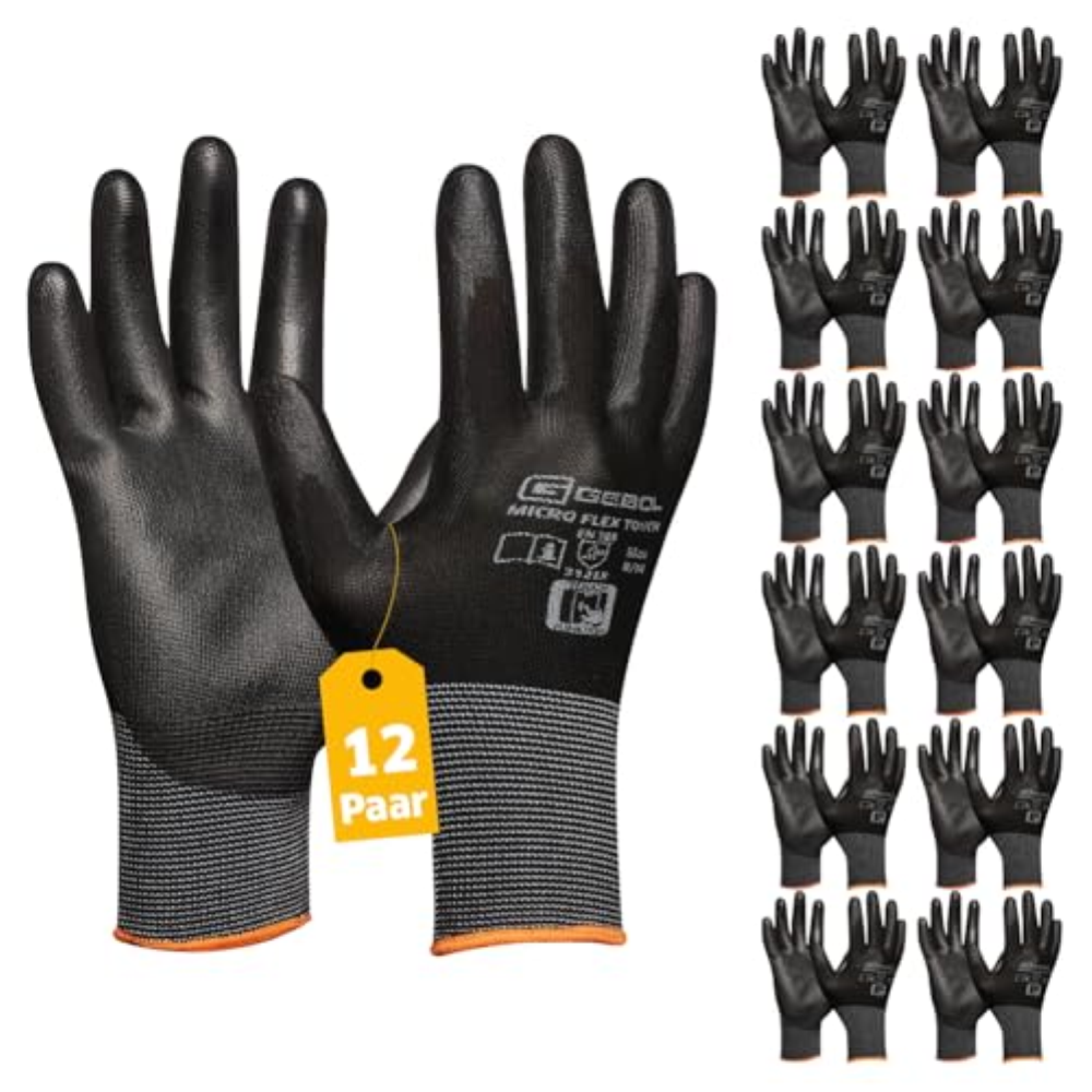 Gebol Micro Flex Touch - Guanti da lavoro con touch screen - Guanti protettivi d