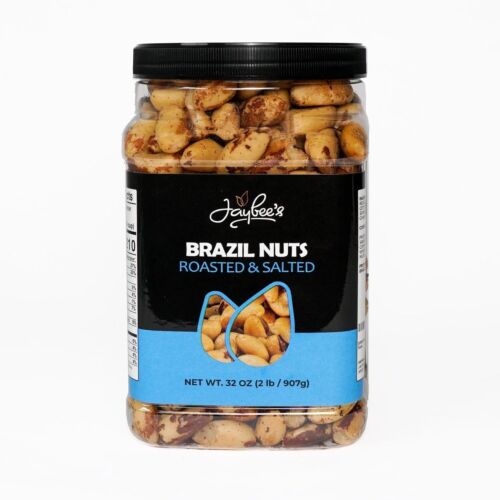 Brazil Nuts Roasted & Salted, 32 Oz (2 lbs) Reusable Container, Healthy Snack - Picture 2 of 9