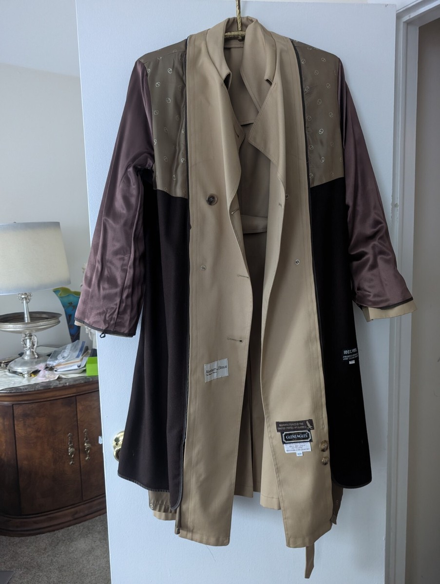 ●R4【US輸入】ChristianDiorトレンチコート men's【42R】 美品 70's USA製 実物 米軍 US ARMY レインコート 緑系 40R