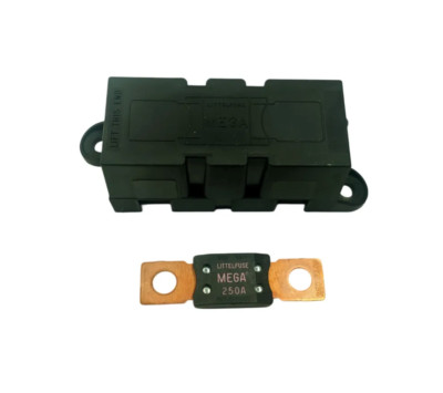 LittelFuse Expandable Mega Fuse Holder with 250A Megafuse 250 amp 32V DC Slo-Blo