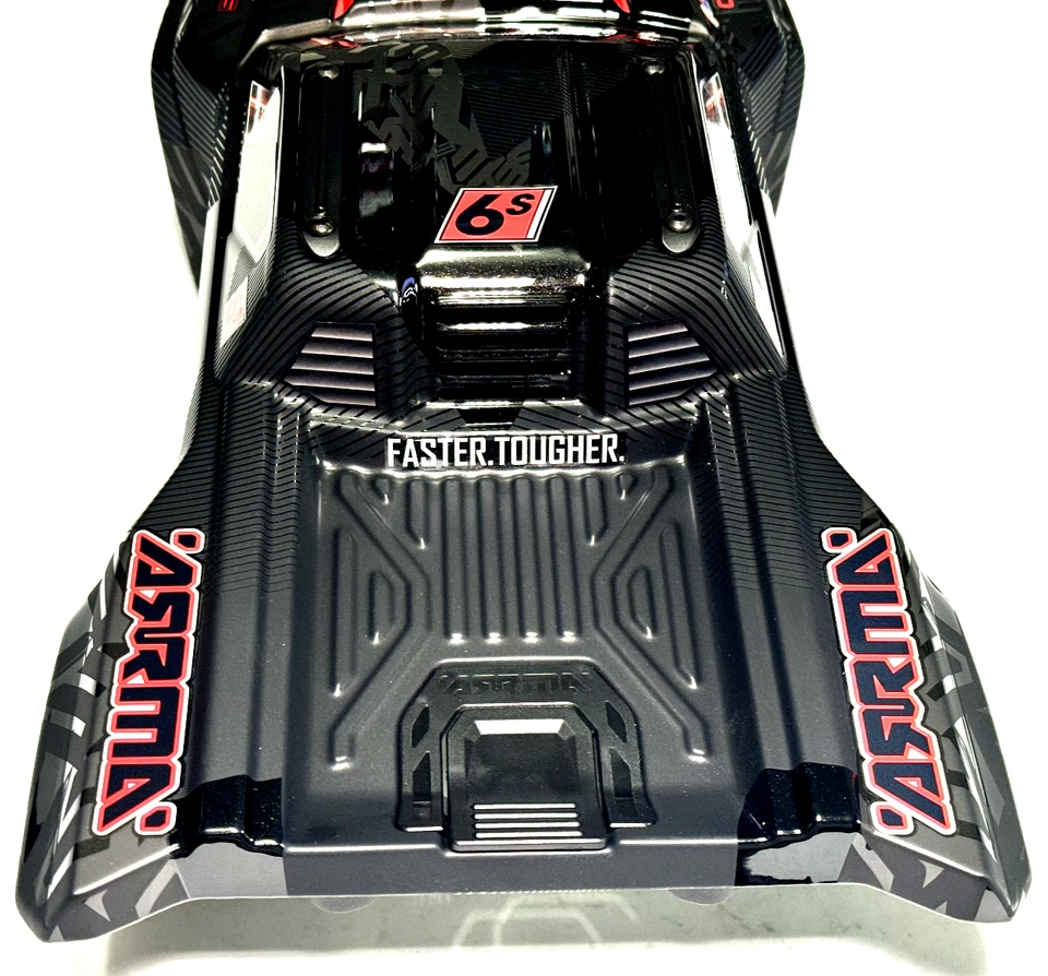 Arrma KRATON 6s EXB V6 1:8 SHELL Black/Red cover & Body Clipless ARA8708V6 - Image 4 of 4