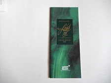 Montblanc "Louis XIV" Original Unstamped Warranty Book - NO PEN