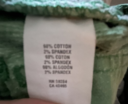 Vtg Children’s Place Girls Sz 5 Corduroy Green Shorts 5 Pocket Zip Snap - Picture 5 of 8