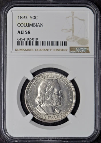 1893 Columbian Expo Commemorative Silver Half Dollar - NGC AU58 - ✪COINGIANTS✪