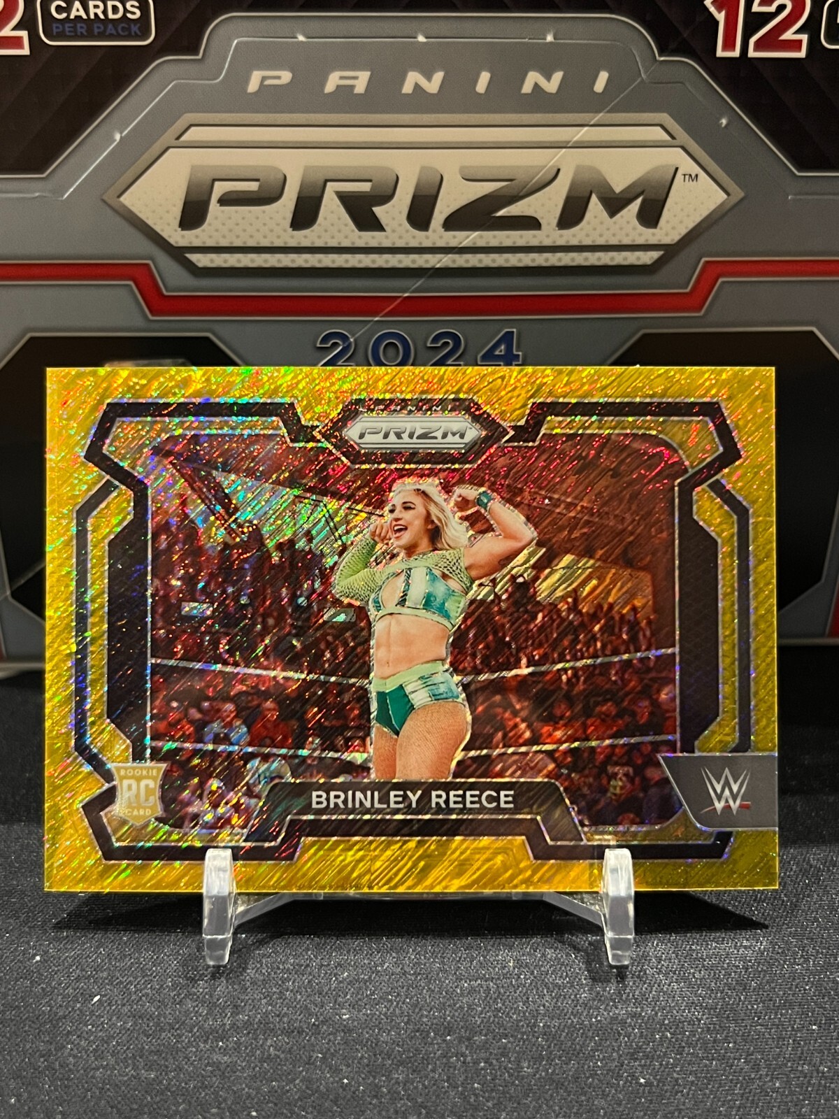 2024 PANINI PRIZM WWE GOLD SHIMMER PRIZM BRINLEY REECE RC /5