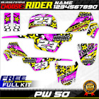 compatible Yamaha Pw 50 1990 to 2023 Kit Graphics Decals Stickers PeeWee pw50