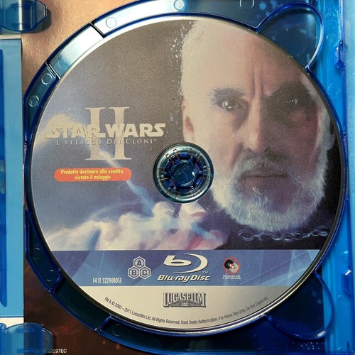 Star Wars Prequel Trilogy Episodi 1-2-3 Italian Edition 3 Blu-Ray FORZA - Picture 5 of 6