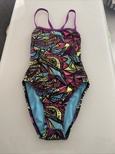 Dolphin Uglies - Purple/Multicoloured Tie Back Swimming Costume