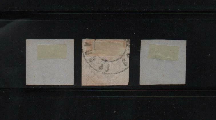 Venezuela: 1865; Scott 018+019, 3 cancellations ink-post-prephilatelic, EBV1031 - Image 2 of 2