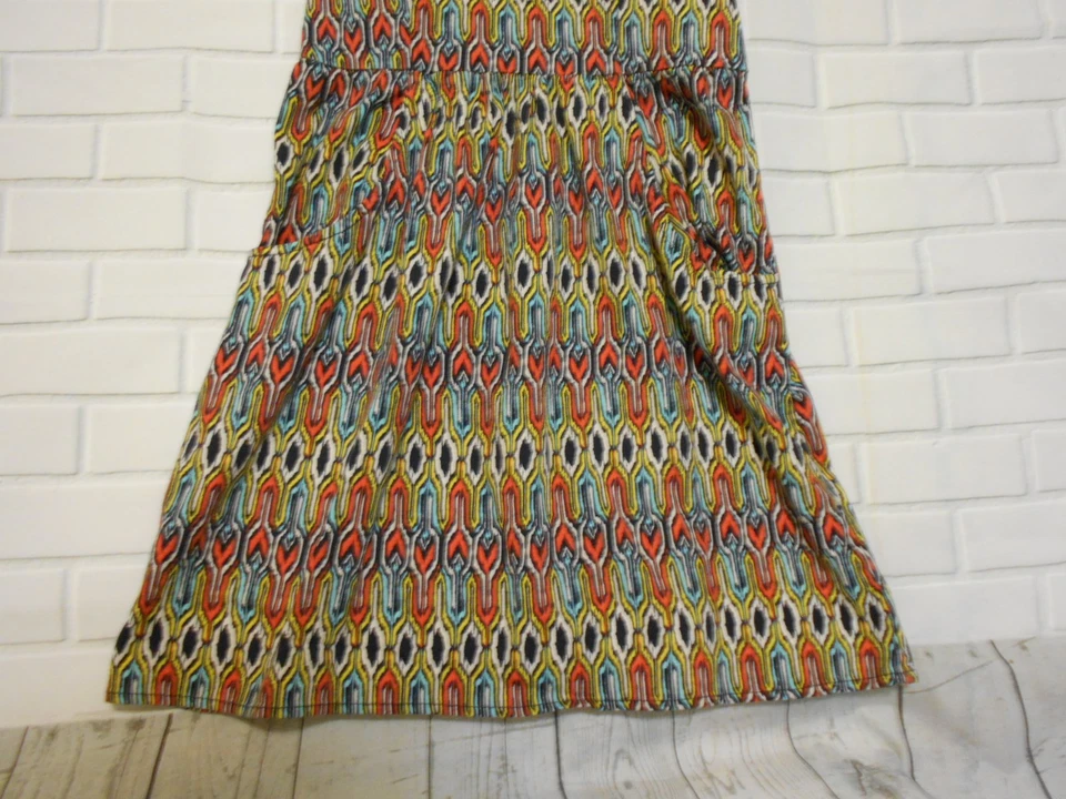 Vestido para mujer Mossimo talla XS naranja verde correa de espagueti sol playa costero Foto 3 de 4