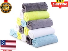 Cute Castle Ultra-Soft Baby Washcloths, 16 Pack - 9" by 9", Gentle on Sensitive