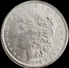 1896 P Morgan Silver Dollar AU - Beautiful Coin