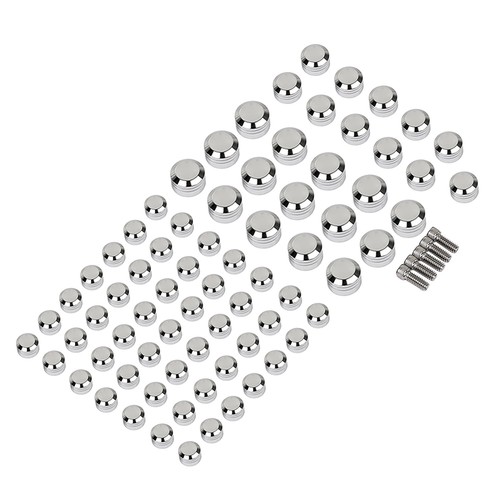 Chrome Engine Bolt Caps For Harley Electra Road Glide Ultra FLTRU Custom FLTRX - Picture 6 of 15