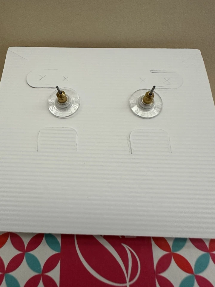 PREMIER DESIGNS Pendientes de poste colgante de cristales transparentes chapados en oro rosa NUEVOS Foto 4 de 4