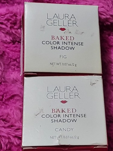 2 x Laura Geller Baked Colour Intense Shadow Duo in Candy/ Fig Lidschatten