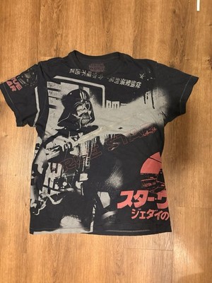 Marc Ecko Star Wars Darth Vader Cut & Sew Graphic Print T-Shirt Black Clothing