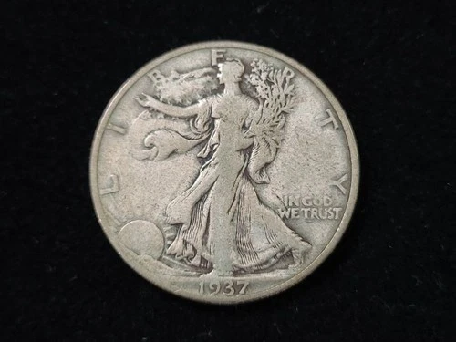 1937-S Walking Liberty Silver Half Dollar Very Good+ 250310