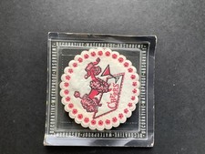 Vtg MCM Poodle Dog Drinking Cheers NIP 10 Coasters Pink Bar Wear Dog Core Party