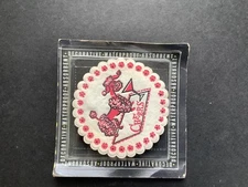 Vtg MCM Poodle Dog Drinking Cheers NIP 10 Coasters Pink Bar Wear Dog Core Party