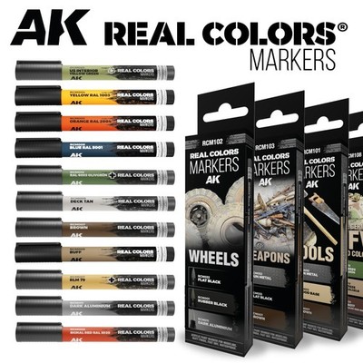 AK Interactive: MARKERS - Real Colors - Acrylic Paint Marker - Singles 34 Color