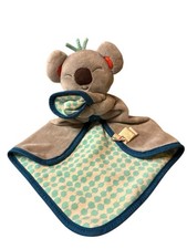 My B Toys Cuddly Gray Koala Bear Koko Dot Security Blanket Baby Lovey 15  