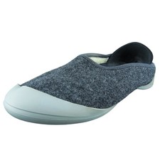 mahabis Classic Women Slipper Shoes Gray Textile Slip On Size 37 Medium