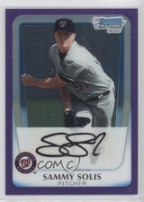 2011 Bowman Chrome Prospects Purple Refractor 331/700 Sammy Solis #BCP106 1d6