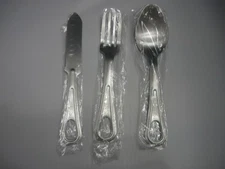Military style Utensil Set w/KNIFE-FORK-SPOON- still in original cello wrap