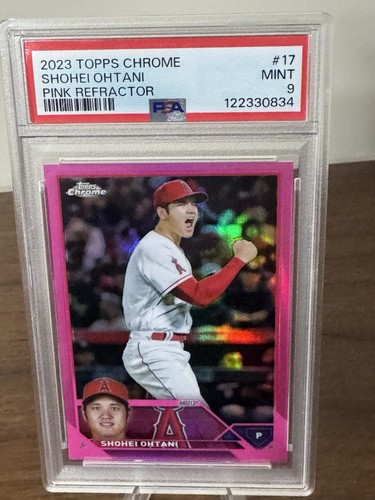 2023 Topps Chrome - Shohei Ohtani #17 Pink Refractor PSA 9
