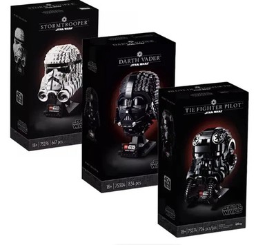 Star Wars Helmets Darth Vader Pilot 75274 , 75276 Building Blocks Set (NO BOX)