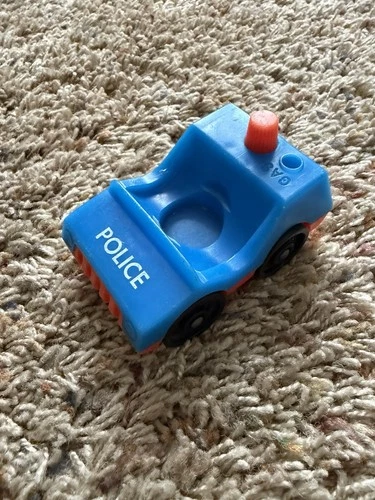 Fisher Price Little People Vintage Red & Blue Police Man Car Vehicle