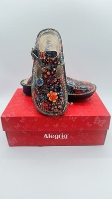 Alegria By PG Lite 7 Patent Leather Butterfly Shoes Buckle Clogs Mules  ALG-DON
